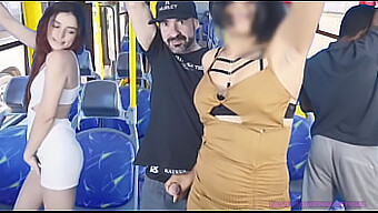 A Voluptuous Woman Is Sexually Harassed And Penetrated On A Crowded Bus!