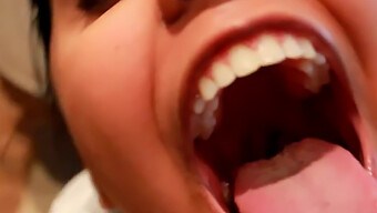 Tongue And Throat Of A Latina