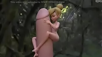 3d Animovaný Tinker Bell Si Užívá Velký Penis