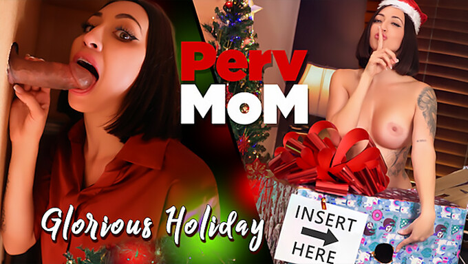 A Mature Brunette Seduces Her Son To Stay With Her On Christmas