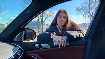 Stefany Kyler'S Anal Pleasure In A Car: 18-Year-Old Teen Blowjob And Gape Fetish