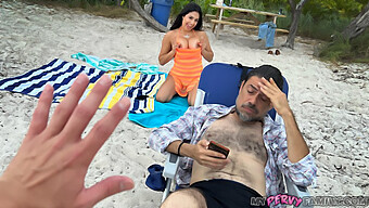 Stepsister Lets Me Take Her To The Beach For A Quick Blowjob And Cock Swallower