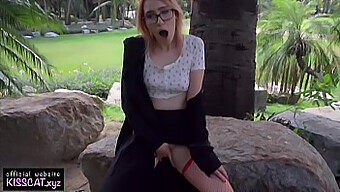 Public Exhibitionist Russian Teen Swallows And Flashes Cum In Central Park