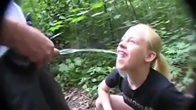 Blonde German Slut Gets Her Mouth Filled With Cum