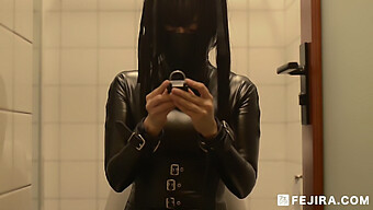 Japanese Girl Leather Girl Gets Kinky With Bondage And Self-Pleasure