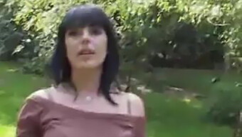 Big Natural Tits Brunette Gets Paid For Public Sex