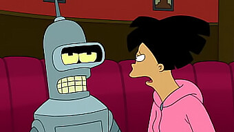 Cartoon Adult Content Featuring Amy And Bender From Futurama