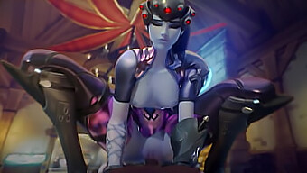 Ucensureret Hentai-Samling Med 18-Årige Dva Mercy Og Widowmaker'S Penis