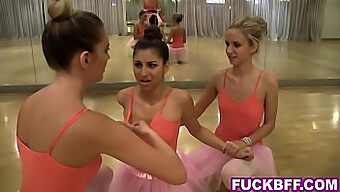 Teen Ballerinas With Big Tits Get Caught In A Compromising Position In This Spanking And Pussy Licking Scene