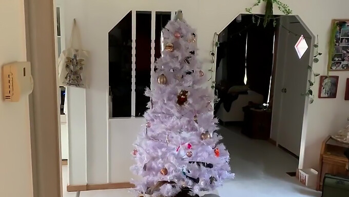 Pov Amateur: Llenado Y Chupado En El Árbol De Navidad