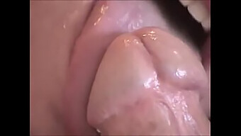 Intense Close-Up Of A Big Dick Being Sucked