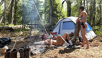 Bareback Camping Adventure With A Hot Couple