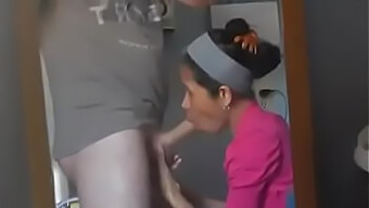 Housekeeper From Colombia Gives A Hard Blowjob