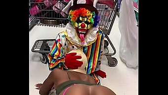 Amateur Clown Gets His Cock Sucked In Public