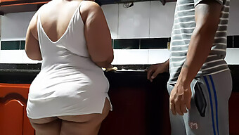 Amateur Wife Gets Her Panties Off In Kitchen