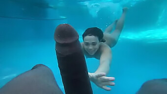 Ebony Stud Dominates Petite Teen In Underwater Encounter