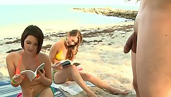 Brandi Belle En Haar Vrienden Hebben Buitenseks Op Het Strand