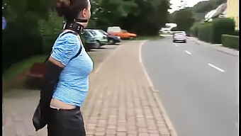 Publicly Spanked And Ballgagged With Armrestraint