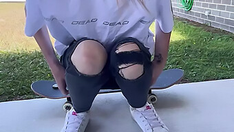 18+ Teen With Small Tits Experiences Intense Masturbation In Public