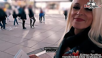 Mature German Woman Flirts With Passersby In Public