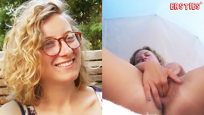 Manu, A Frenchwoman With Small Breasts And Glasses, Indulges In Sensual Self-Pleasure In A Tent Outdoors