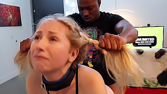 Interracial Spanking And Nipple Play With Scarlette