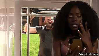 Bdsm De Ébano Interracial: Vadia Anal É Fodida Com Força